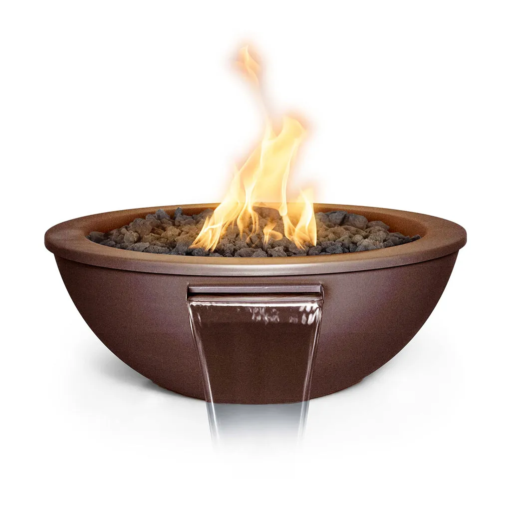 Sedona 27" Fire and Water Bowl, Powder Coated Metal - Pool Feature