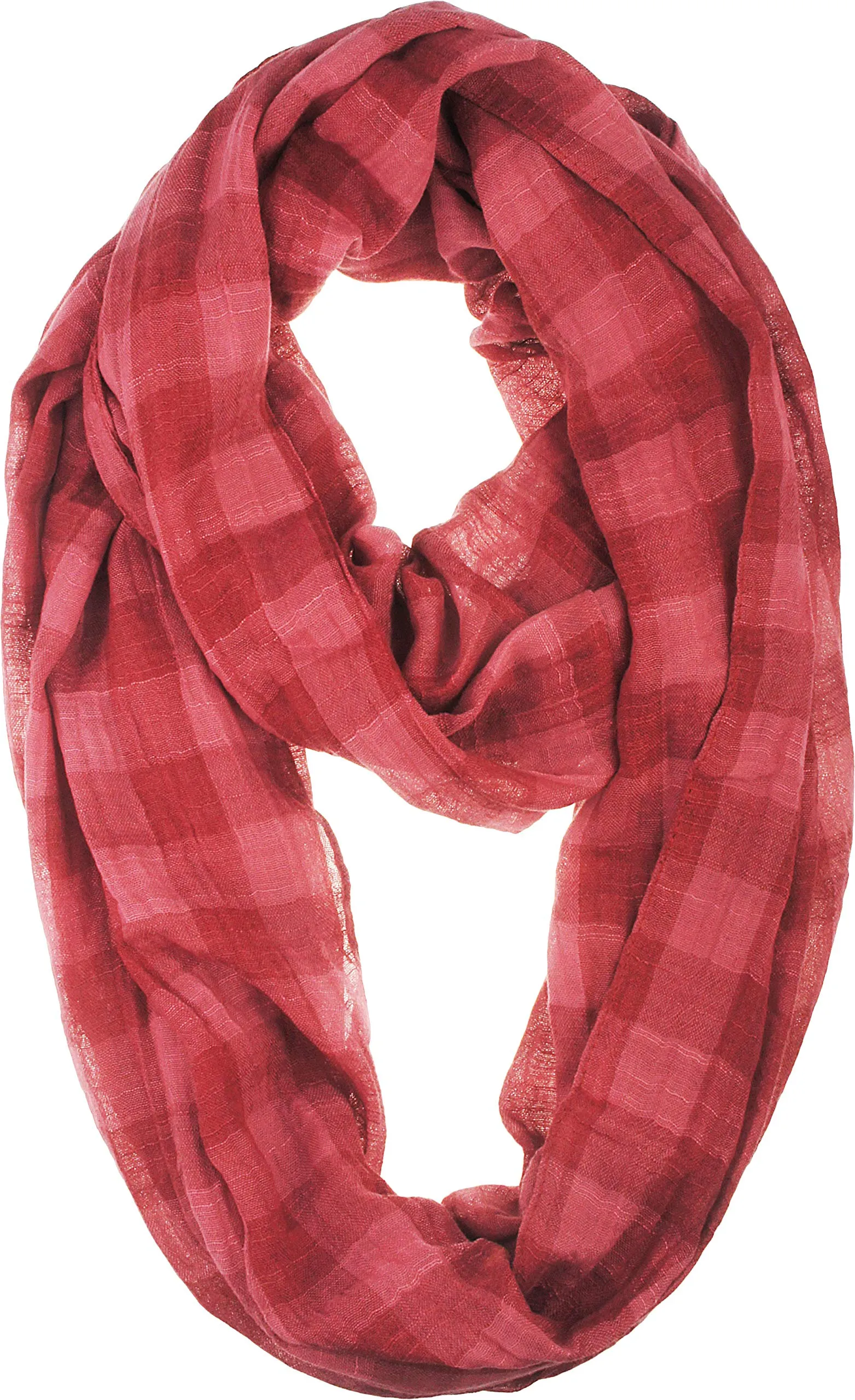 Soft Light Weight Plaid Tartan Sheer Infinity Scarf Shawl Wrap