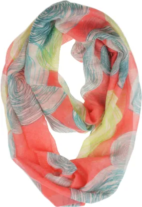 Soft Light Weight Various Print Sheer Infinity loop circle Scarf