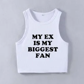 Street Hipster Biggest Fan Short Vest Women Clothing