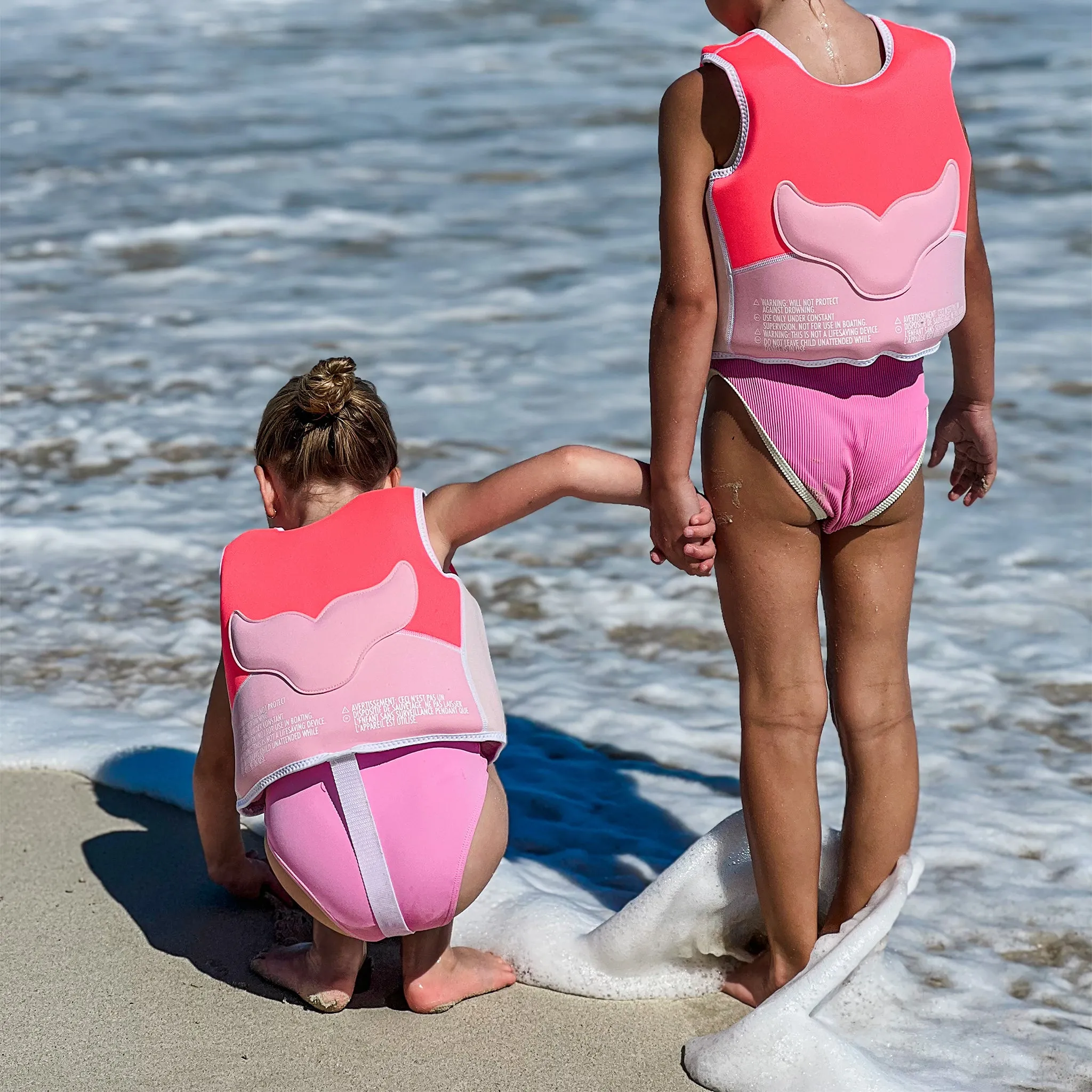 SUNNYLIFE - Melody the Mermaid Swim Vest Neon Strawberry