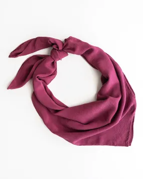 'The Classic' Washable Silk Scarf in Rhubarb