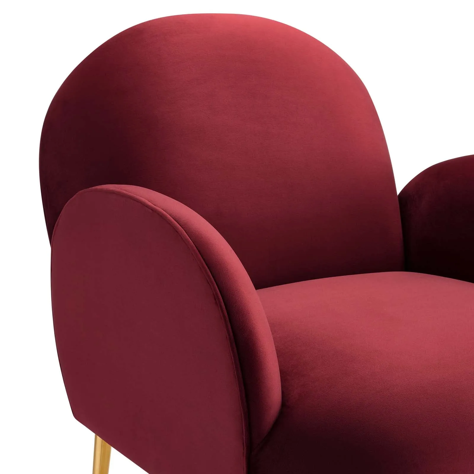 Transcend Performance Velvet Armchair Maroon EEI-5026-MAR