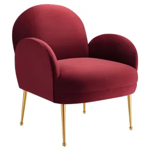 Transcend Performance Velvet Armchair Maroon EEI-5026-MAR