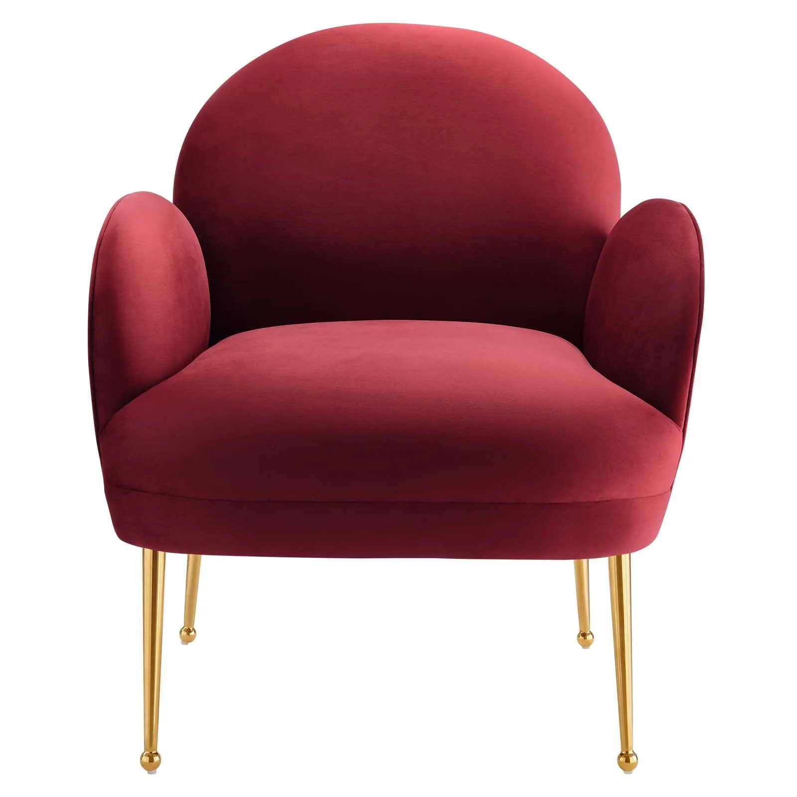 Transcend Performance Velvet Armchair Maroon EEI-5026-MAR