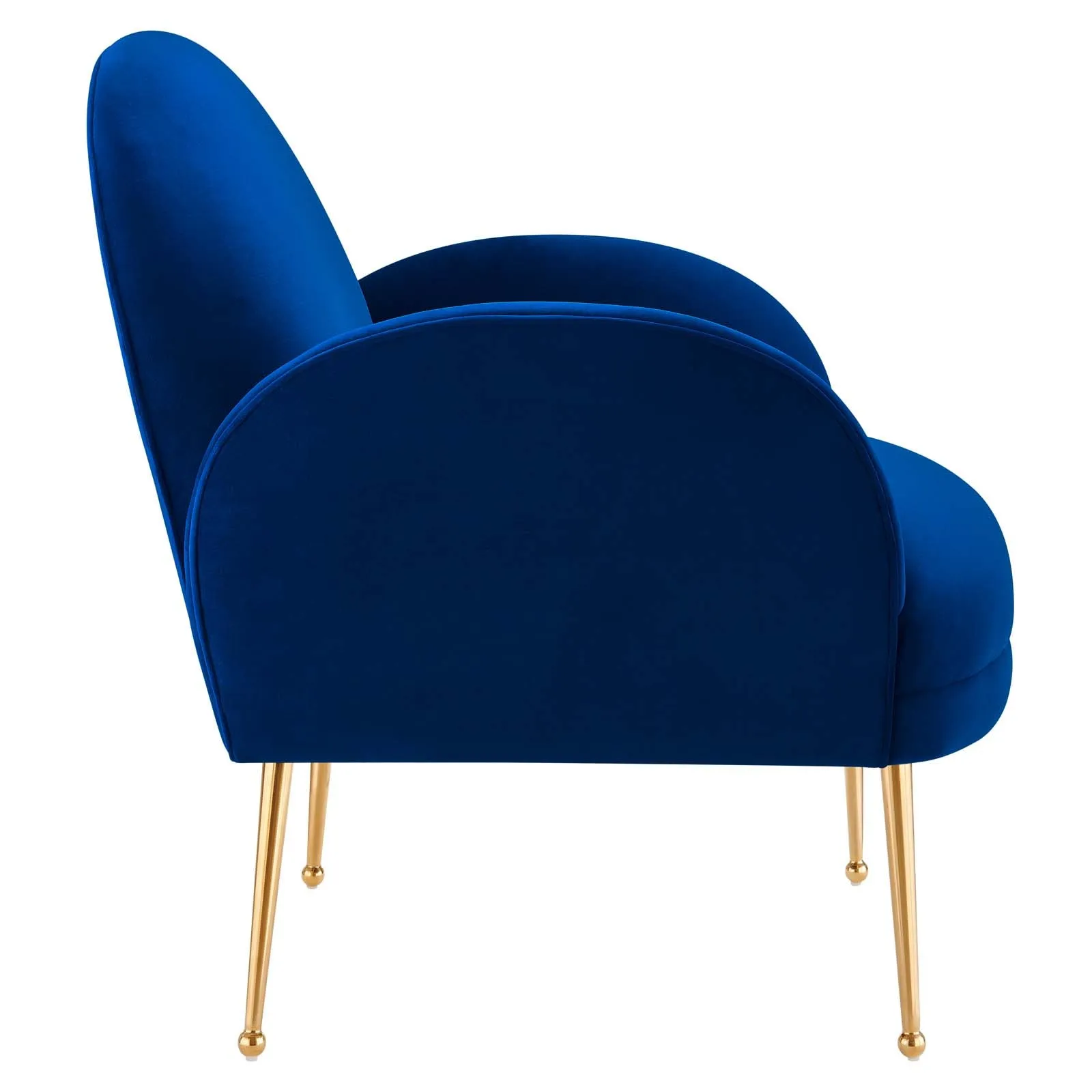 Transcend Performance Velvet Armchair Navy EEI-5026-NAV