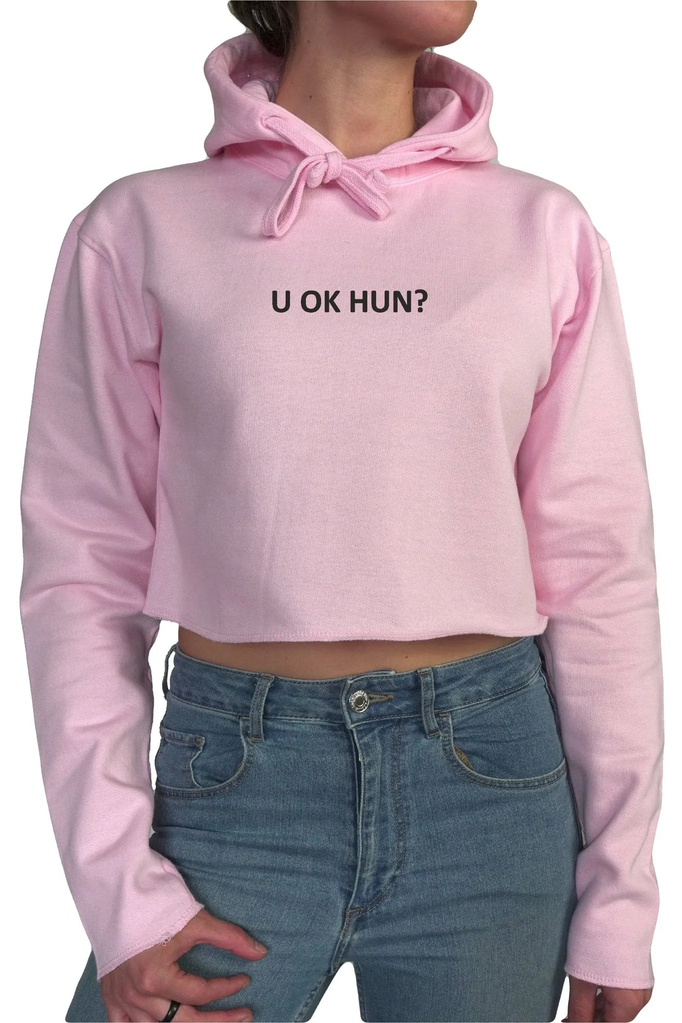 U OK HUN? || Organic Cotton || Crop Hoodie