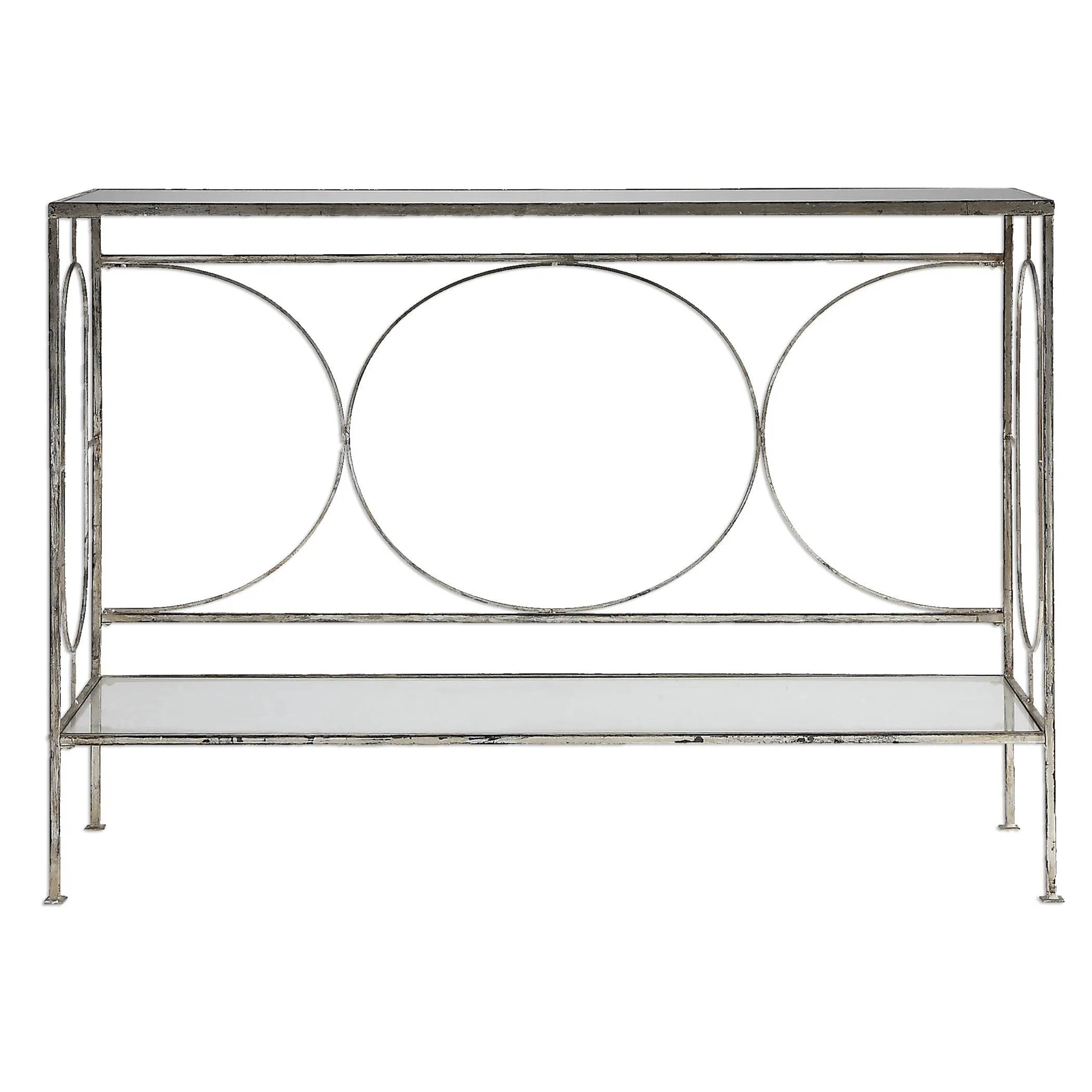 Uttermost Luano Silver Console Table