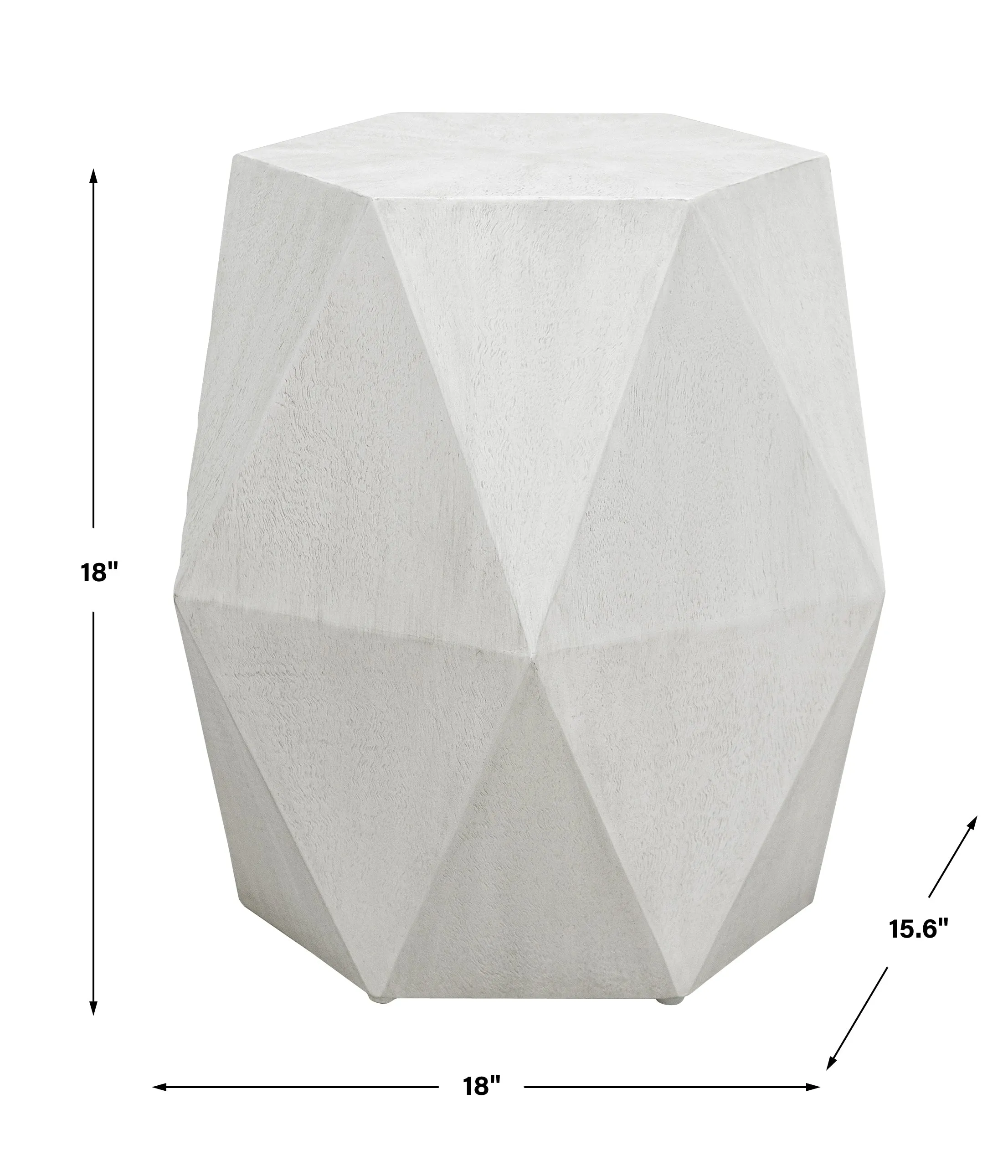 Uttermost Volker White Geometric Accent Table