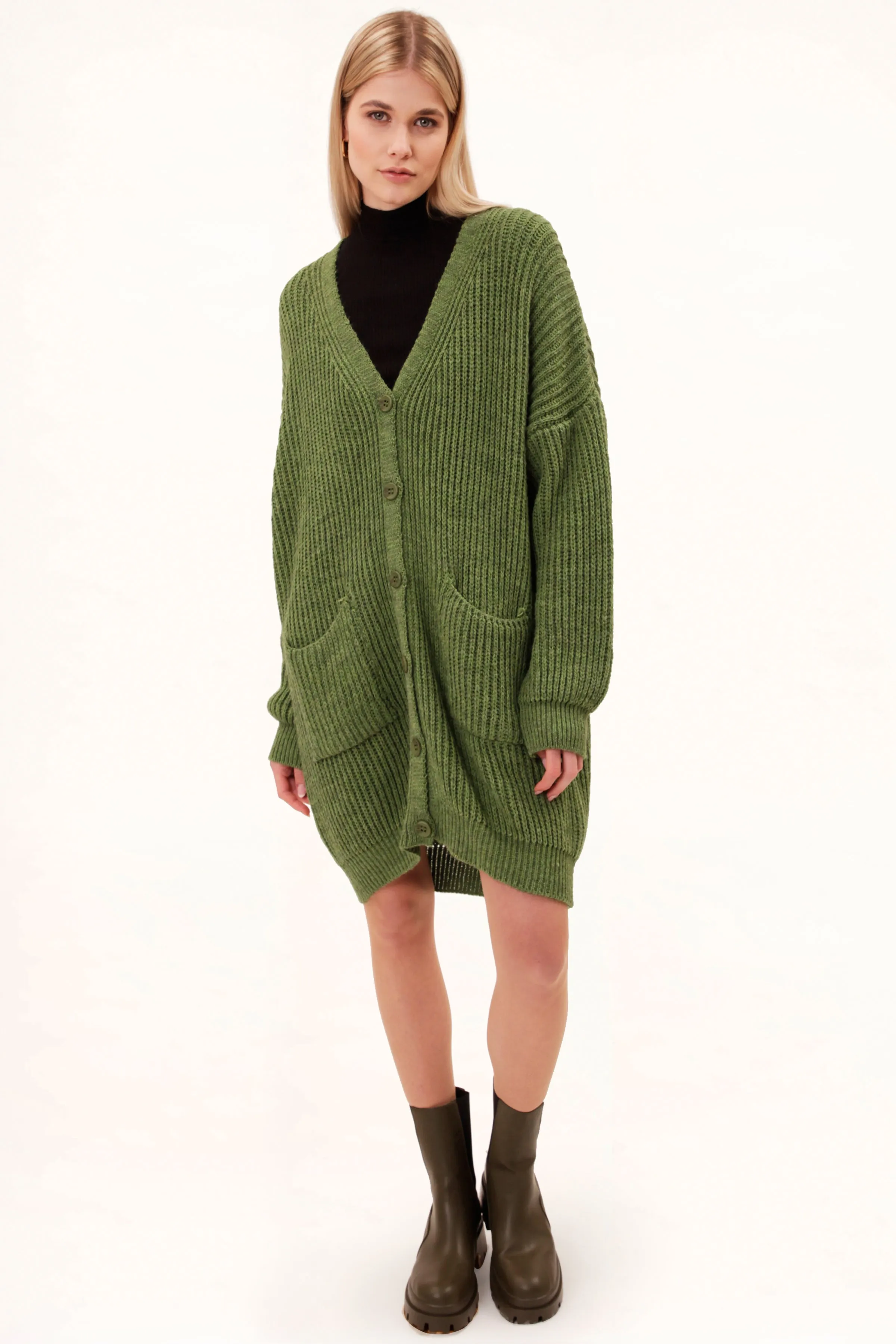 UVR Berlin cardigan eilaina green melange