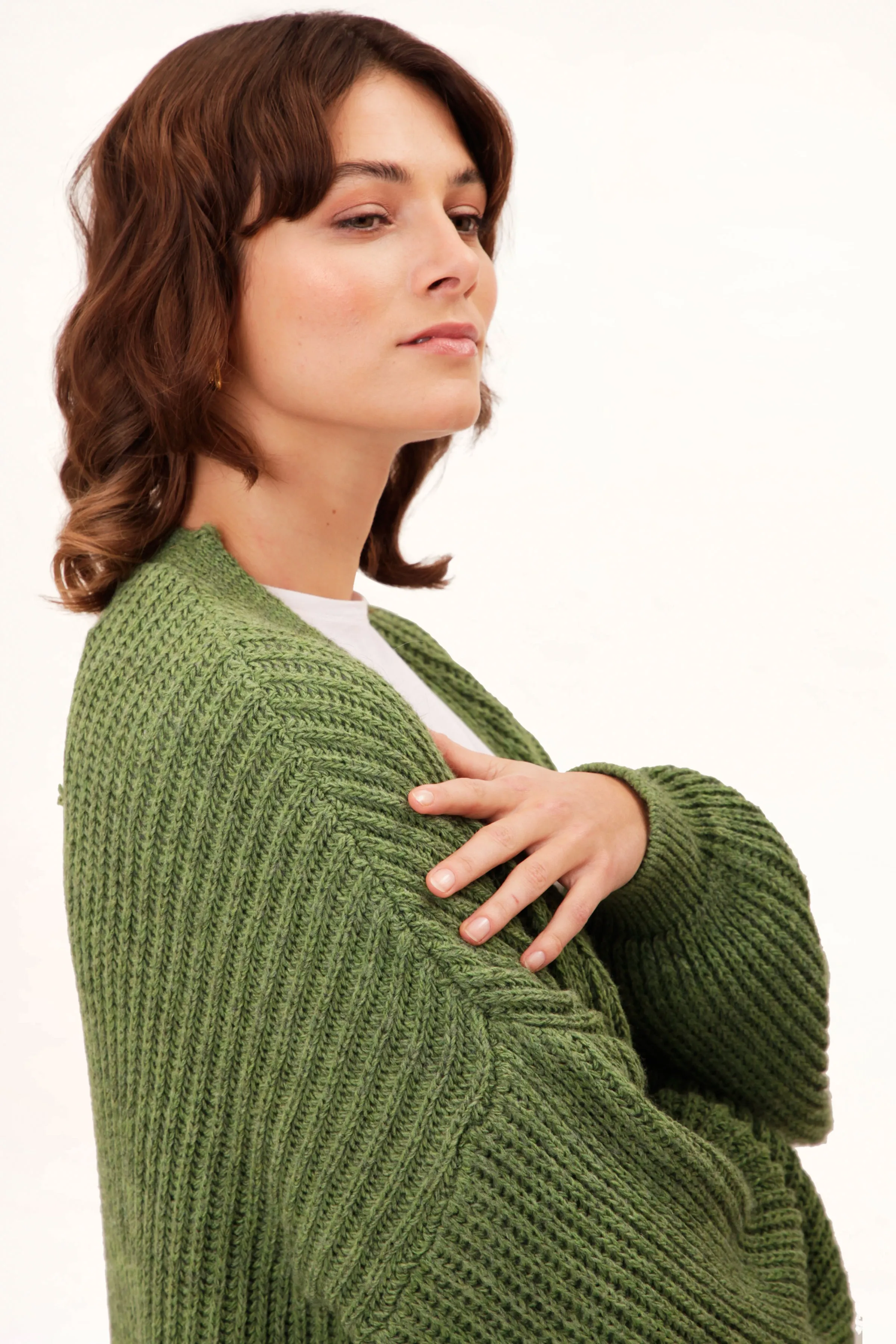 UVR Berlin cardigan eilaina green melange