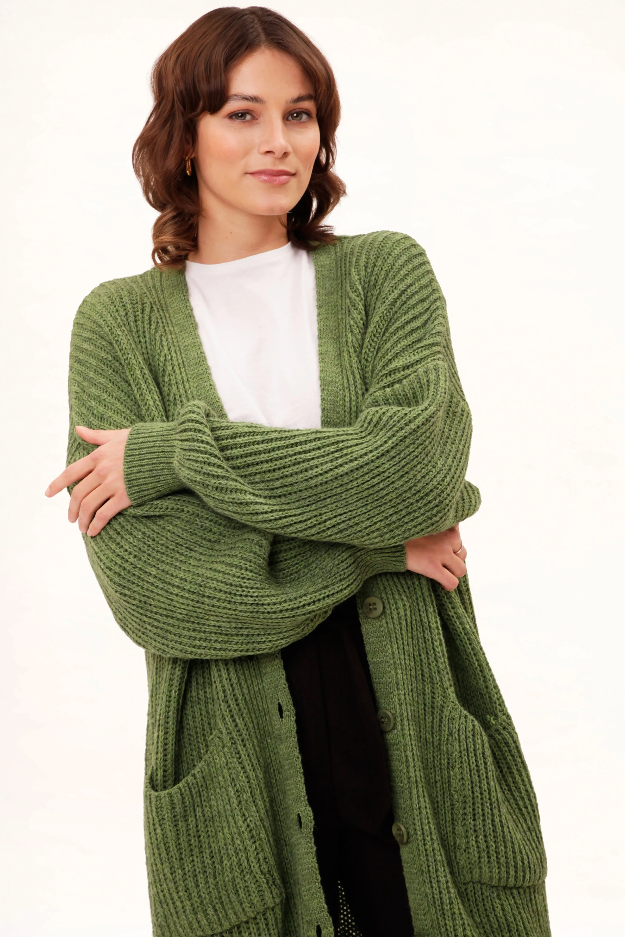 UVR Berlin cardigan eilaina green melange