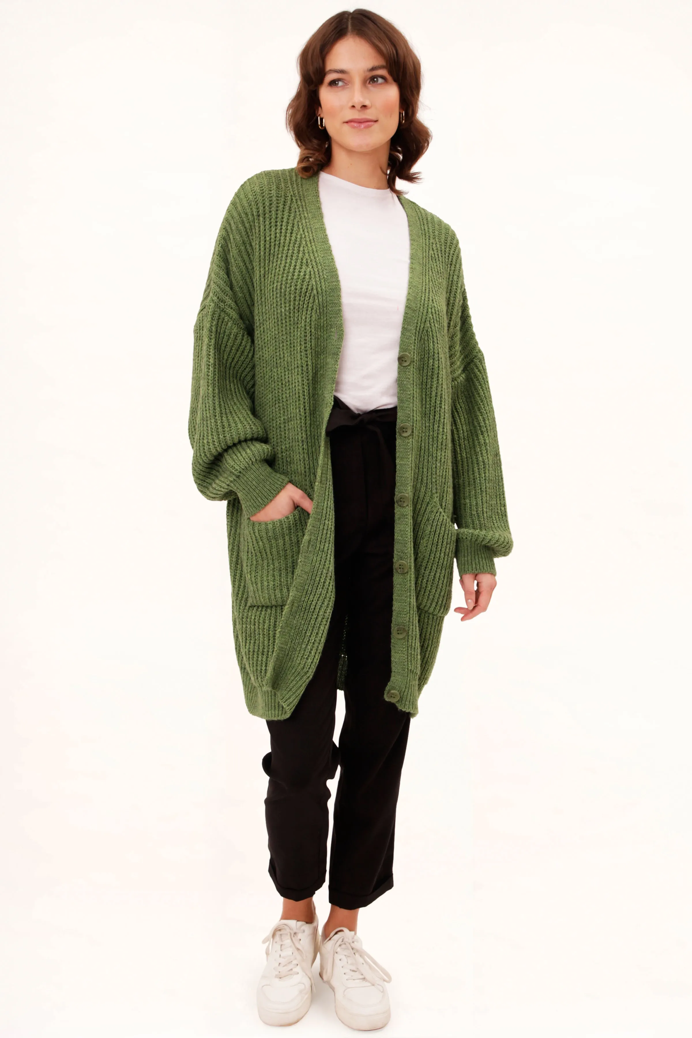 UVR Berlin cardigan eilaina green melange