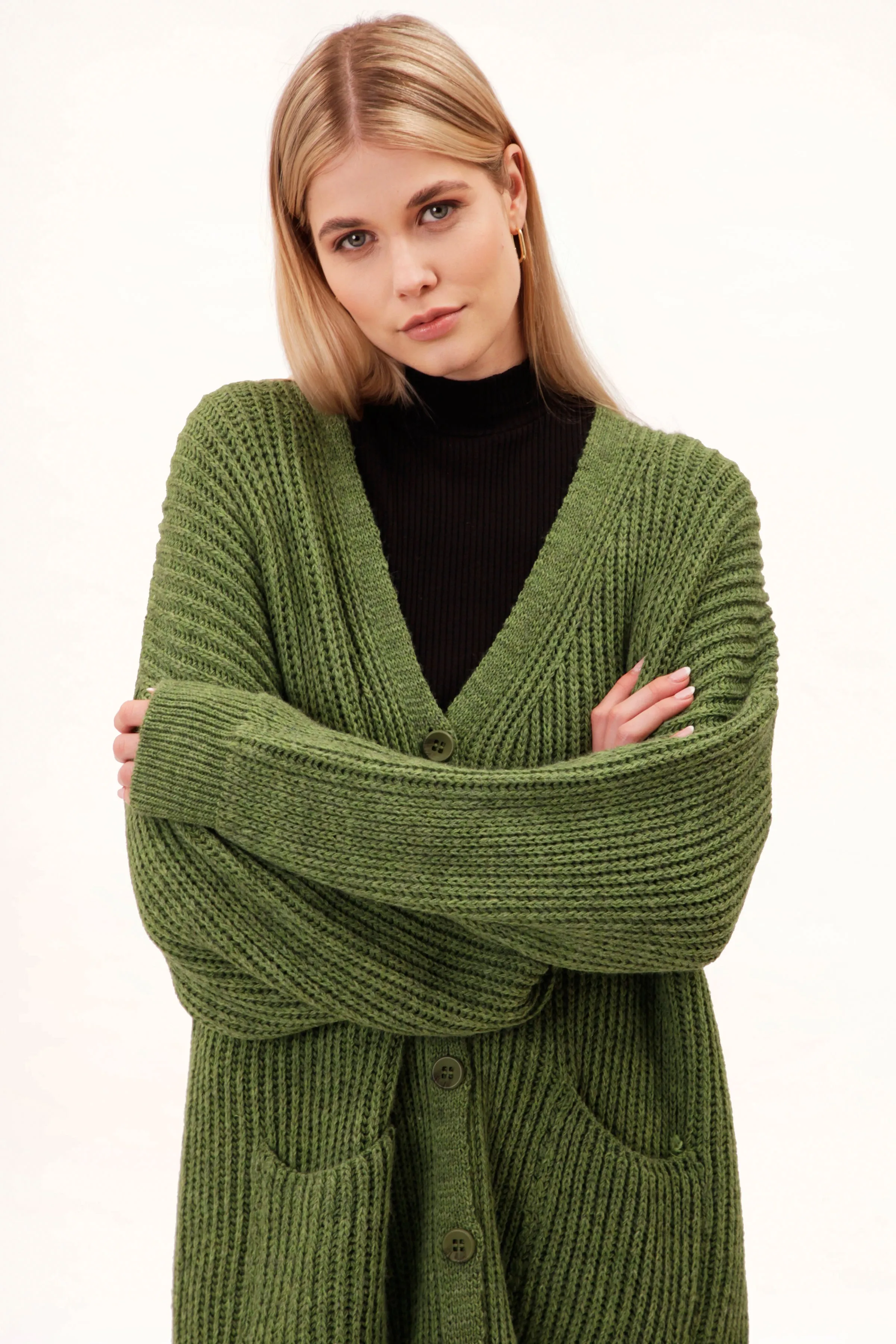 UVR Berlin cardigan eilaina green melange