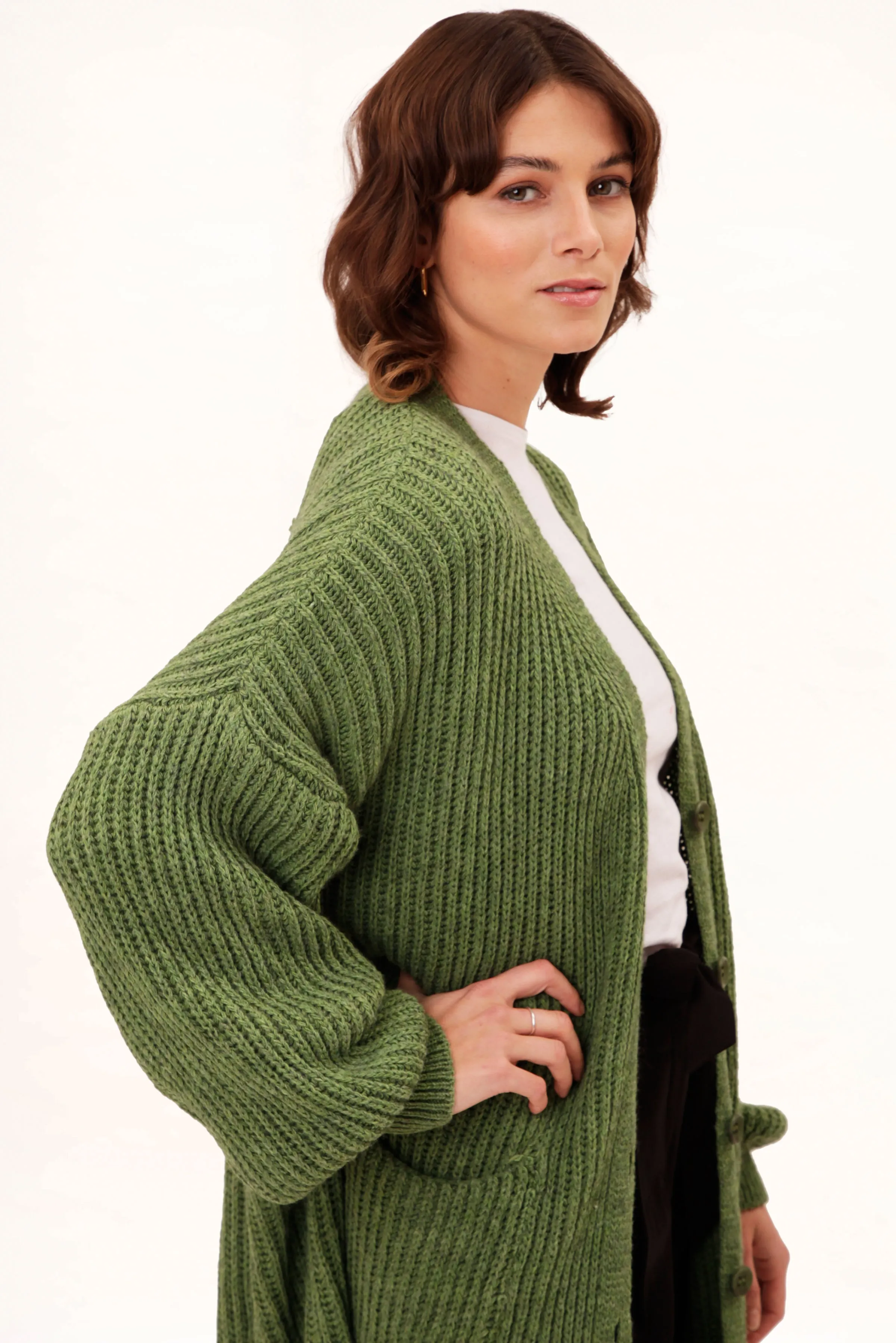 UVR Berlin cardigan eilaina green melange