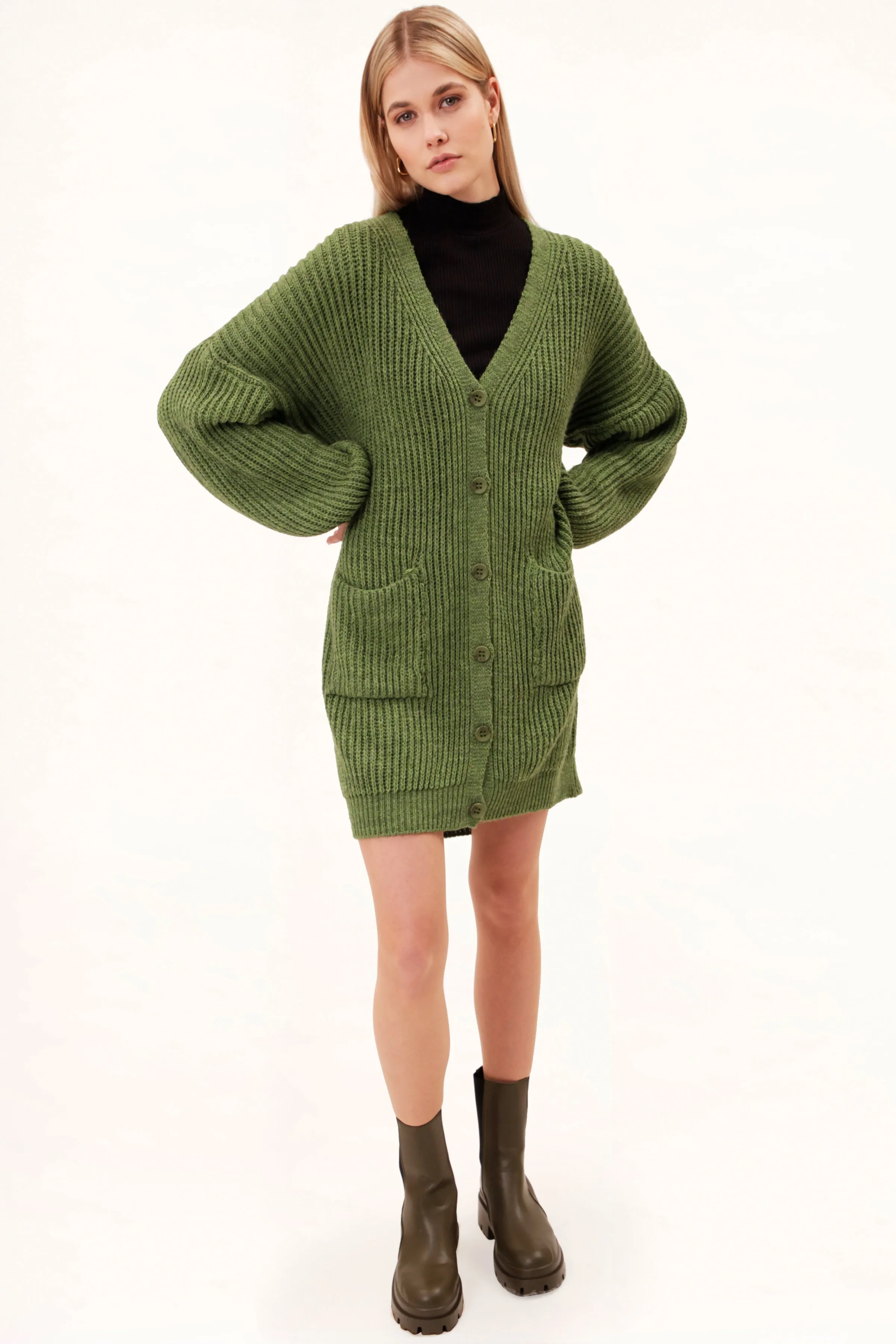 UVR Berlin cardigan eilaina green melange