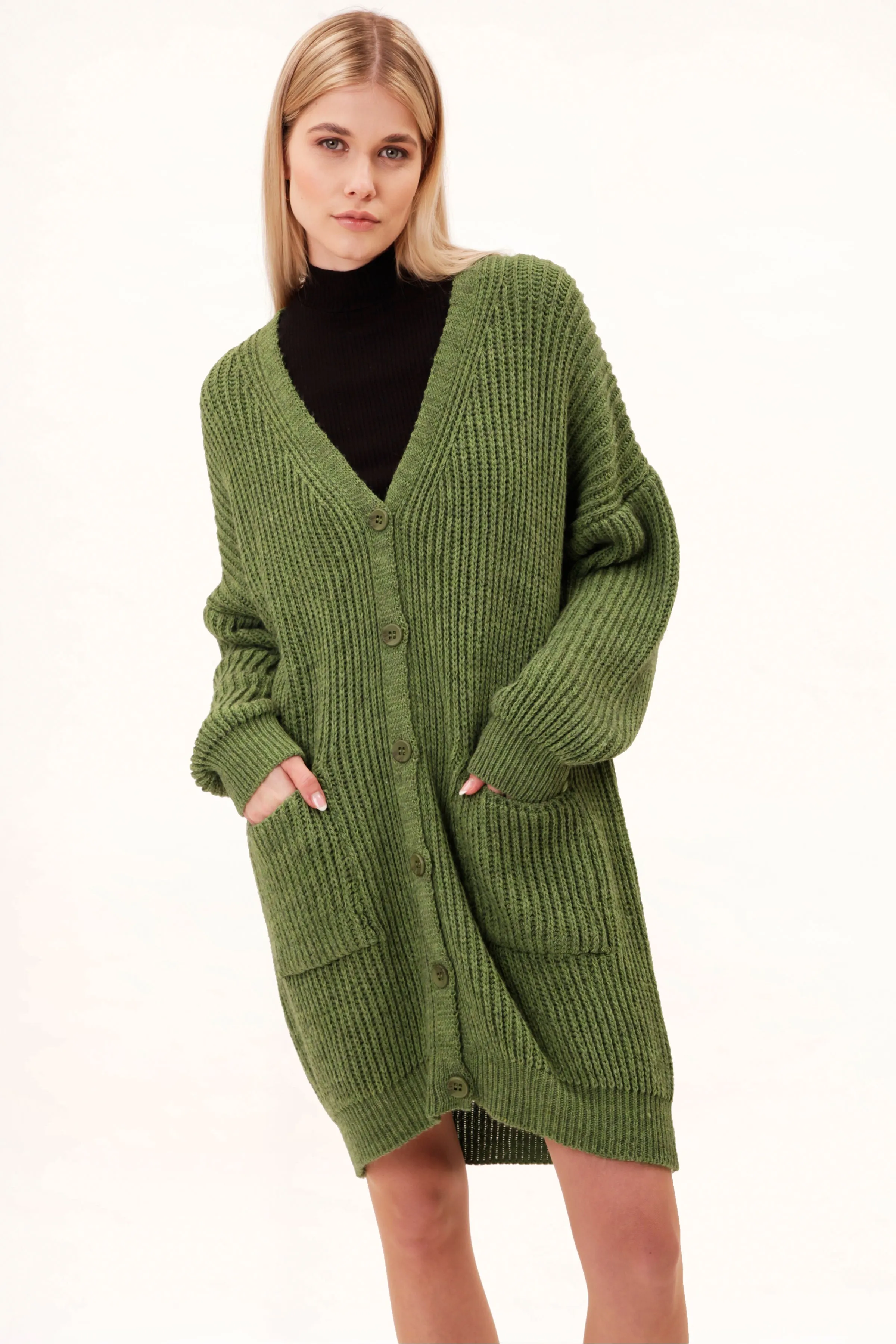 UVR Berlin cardigan eilaina green melange