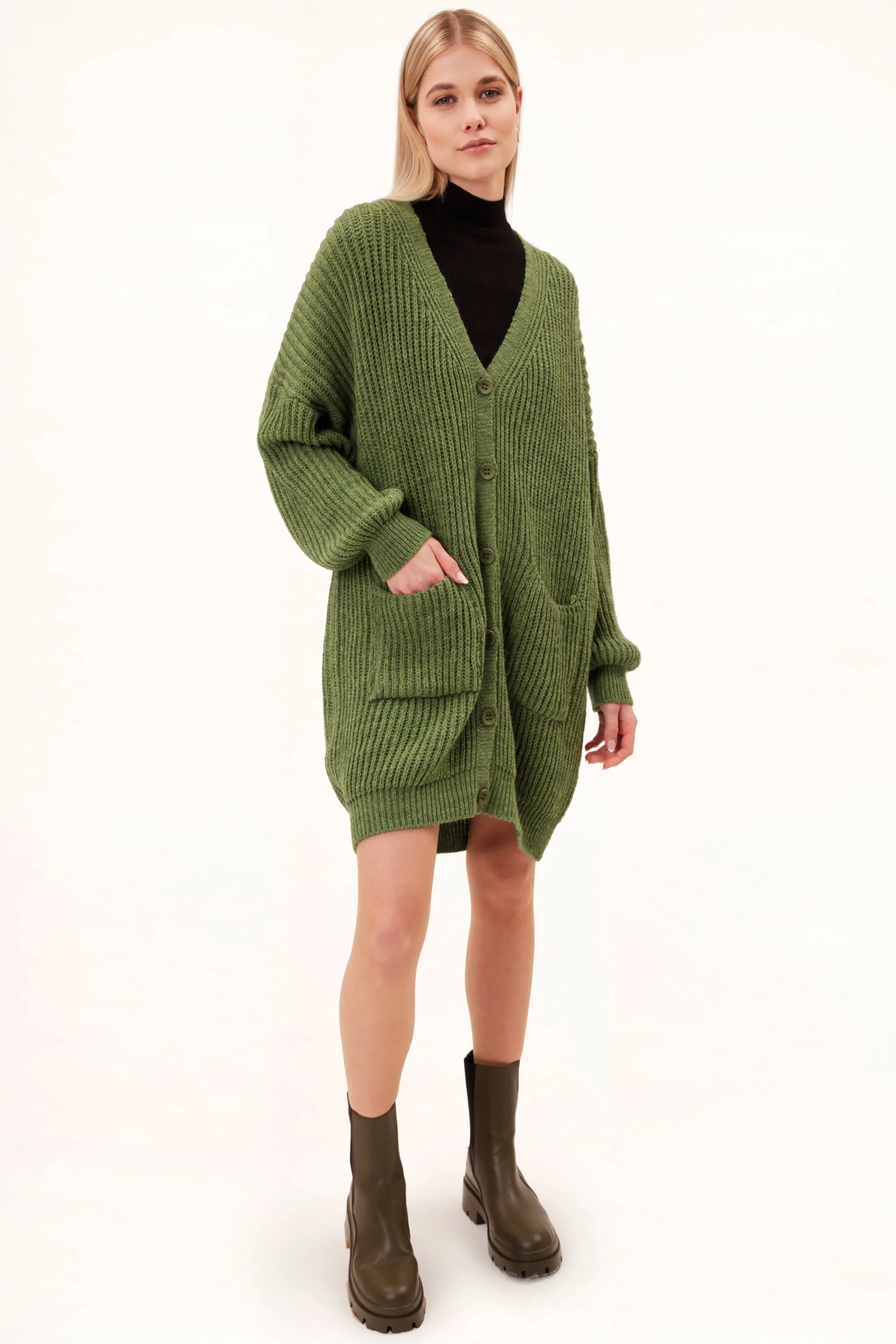 UVR Berlin cardigan eilaina green melange