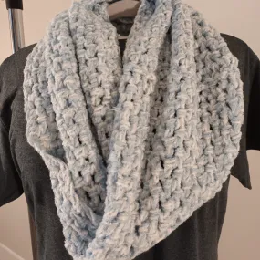 Warm, Fuzzy and extra soft infinisty scarf/collar- crochet/handmade