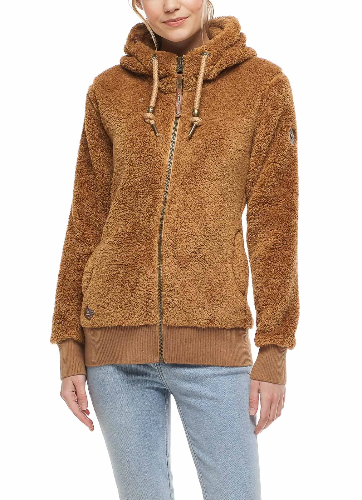 Warm vest van teddy stof | Ragwear sweatshirt Vilma camel