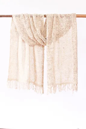 Wild Silk Chunky Weave Scarf, Sun Bleached