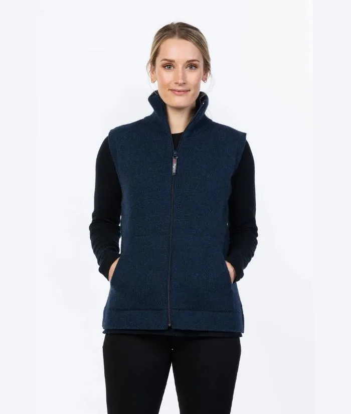 Womens Full Zip Eco Blend Vest