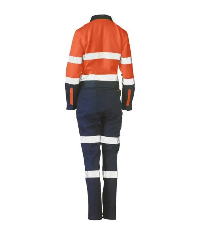 Womens Taped, Hi Vis, Cotton Drill Overall