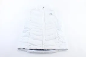 Women's The North Face Embroidered Logo White Puffer Zip Up Vest