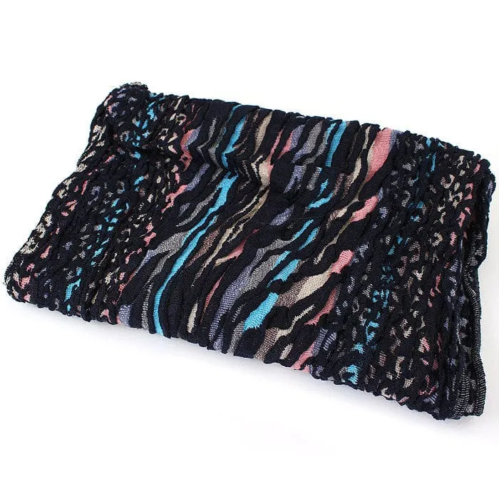 XP8-BL Zebra Print Infinity Scarf