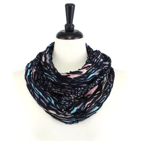 XP8-BL Zebra Print Infinity Scarf