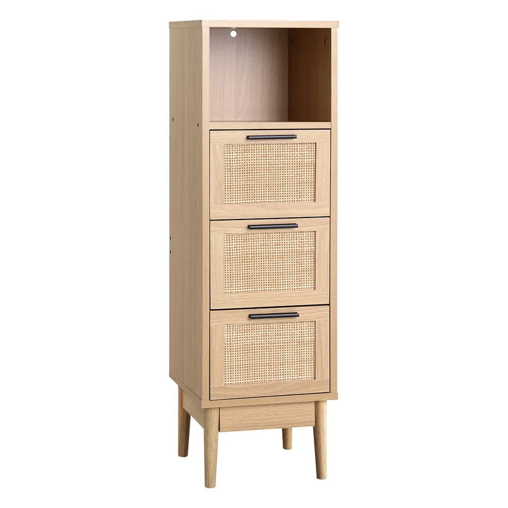 z Rattan Tallboy Chest of Drawers Furniture Cabinet Storage Side End Table Shelf