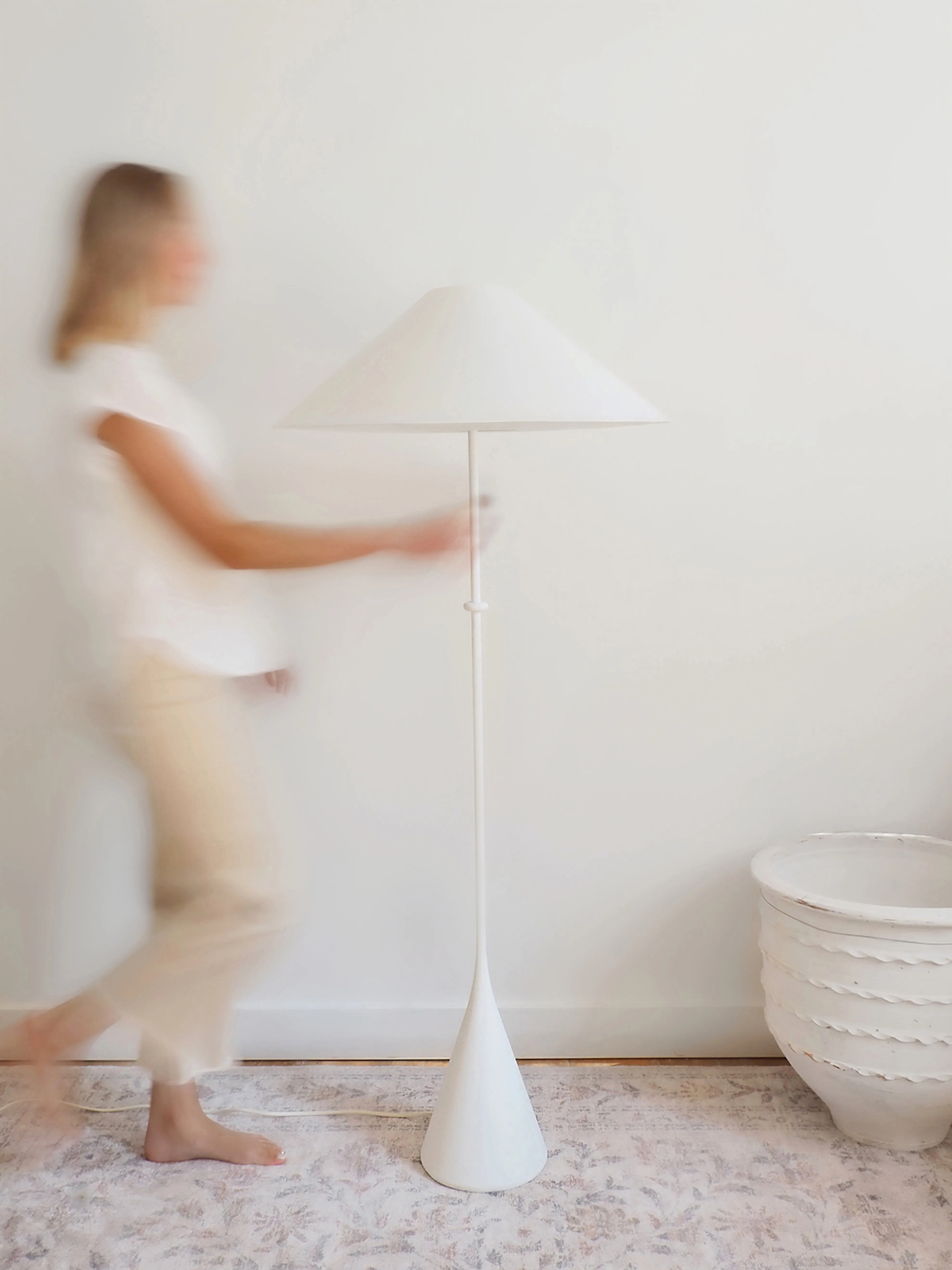 Zealous White Floor Lamp